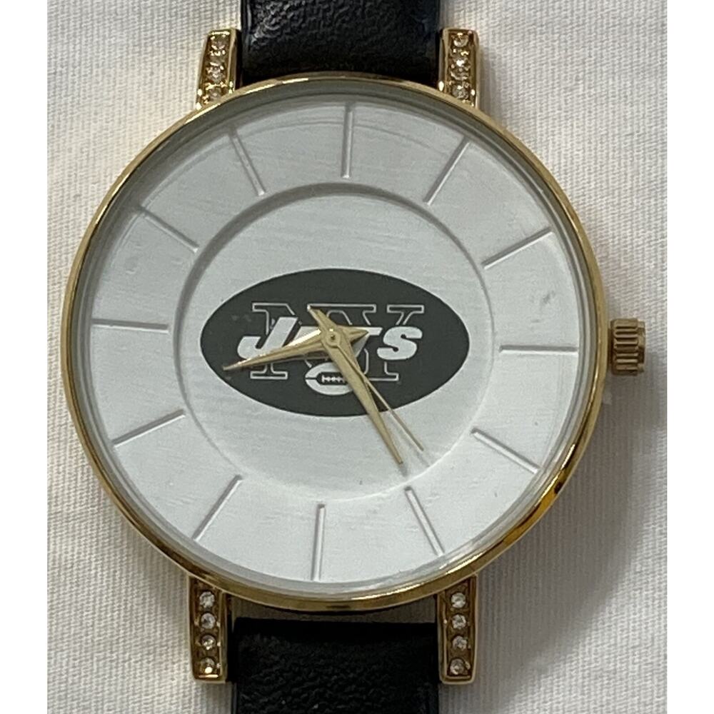 New Women's New York Jets Lunar Style Sparo Sports Watch Black Leather Band